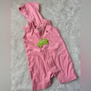GAP Pink Hooded Baby Terry Swimsuit Coverup with Removable Hood